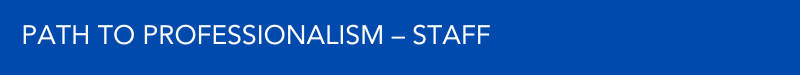 A button with text Professionalism in Academic Practice Staff